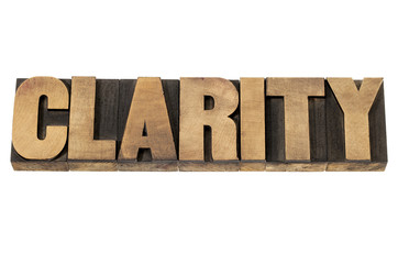 clarity in wood type