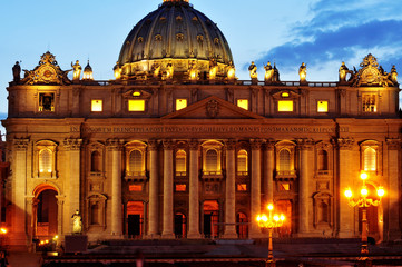 Fototapeta na wymiar Bazylika świętego Piotra w Watykanie, Włochy