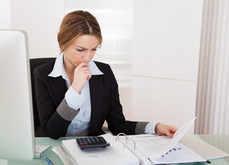 Businesswoman Working In Office