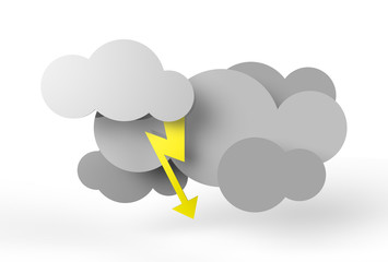 Stylistic thundercloud illustration