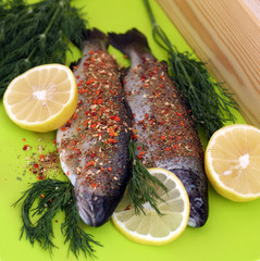 Rainbow trout uncooked
