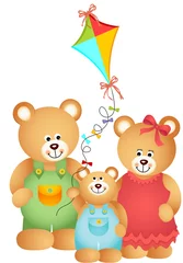 Gardinen Teddybär-Familie © soniagoncalves