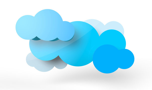 Stylistic clouds illustration