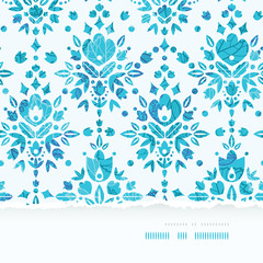 Horizontal Torn Seamless Pattern Background With Blue Abstract