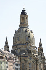 Beautiful view of Cathedral in the center of Dresden