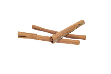 cinnamon isolated on white background
