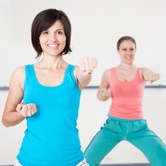 Young Women On Fitness Class