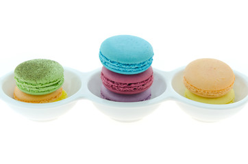 colorful of French macaroons
