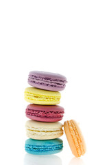 colorful  french macaroons  stack