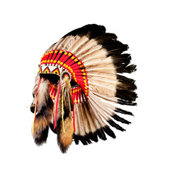 coiffe de chef indien amérindien (mascotte de chef indien, ind