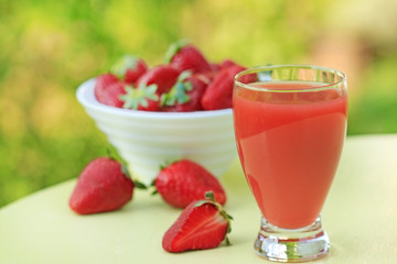 Strawberry juice - healthy smoothie