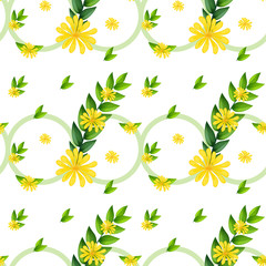 A template with yellow flowers
