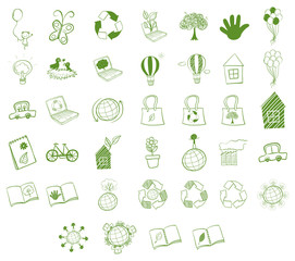 Different eco-friendly objects