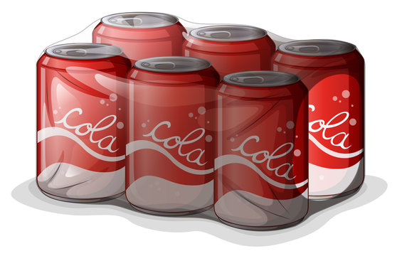A pack of cola cans