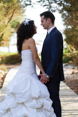 Happy young couple after wedding