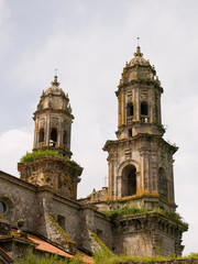 Obraz premium Two bell towers in Mondonedo, Galicia, Spain