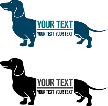 Veterinary emblem dachshund