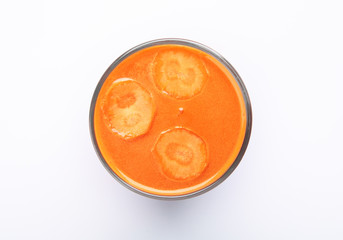 Fototapeta na wymiar Carrot juice.