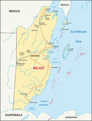 Obraz premium Belize road map