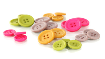 Buttons of different shapes, sizes and colors