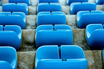 Naklejka premium Football stadium chairs stands