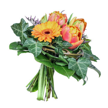 Bouquet with tulip and gerbera