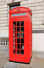 Fototapeta na wymiar Phone booth in London