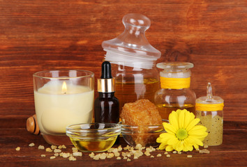 Fragrant honey spa with oils and honey