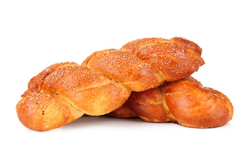 Tasty bun, isolated on white