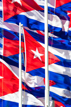 Cuban flags background