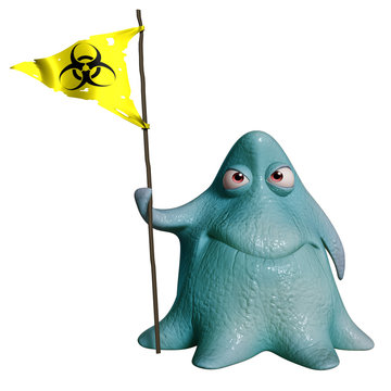 3d cartoon octopus monster