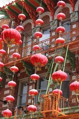 Foto op Plexiglas Lanterns in chinatown , san francisco,march 2013 © markim