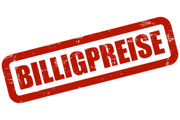 Fototapeta premium Grunge Stempel rot BILLIGPREISE