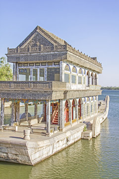 The Marble Boat of Purity and Ease, Summer Palace, Beijing, Chin