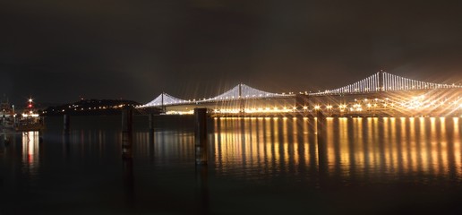 Bay bridge at night, san francisco, april 2013