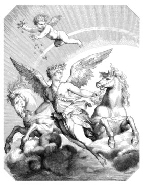 Glorious Angel : Goddess Aurora - Art 17th century