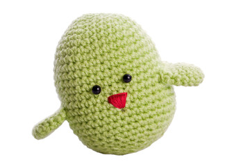 green handmade stuffed animal chick