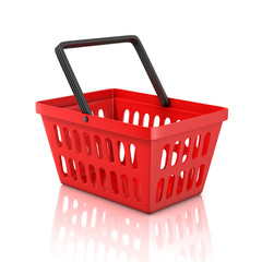 shopping basket isolated on white