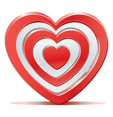 Red heart target aim