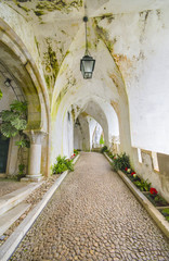 Fototapeta na wymiar Ancient Corridor at Castle da Pena in Sintra, Portugal