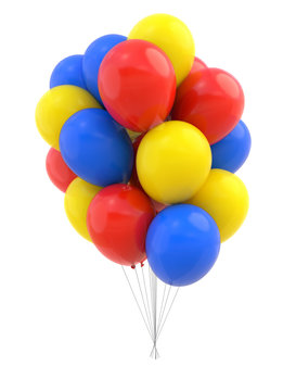 Colorful Balloons isolated. Design element