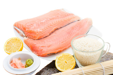 ingredients  for suchi