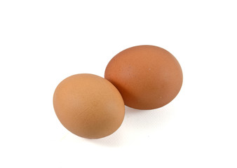 An eggs are isolated on a white background