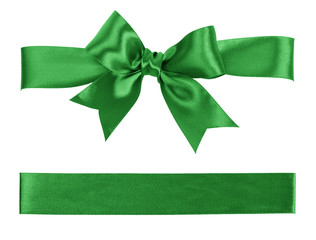 green bow and ribbon