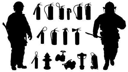 Fire extinguisher silhouette
