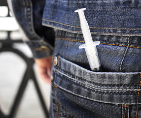 syringe in the pocket
