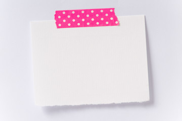 empty white paper note on the wall