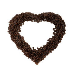 coffee-beans isolated on white background