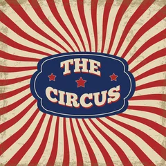 Stickers muraux Poster vintage Fond de cirque vintage