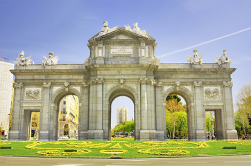 Puerta de Alcala, Madrid, Spain. Famous spanish landmark